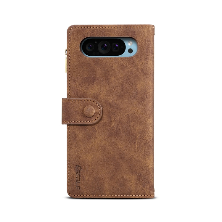 For Google Pixel 9 / 9 Pro ESEBLE Retro Frosted RFID Flip Leather Phone Case(Brown) - Google Cases by ESEBLE | Online Shopping UK | buy2fix