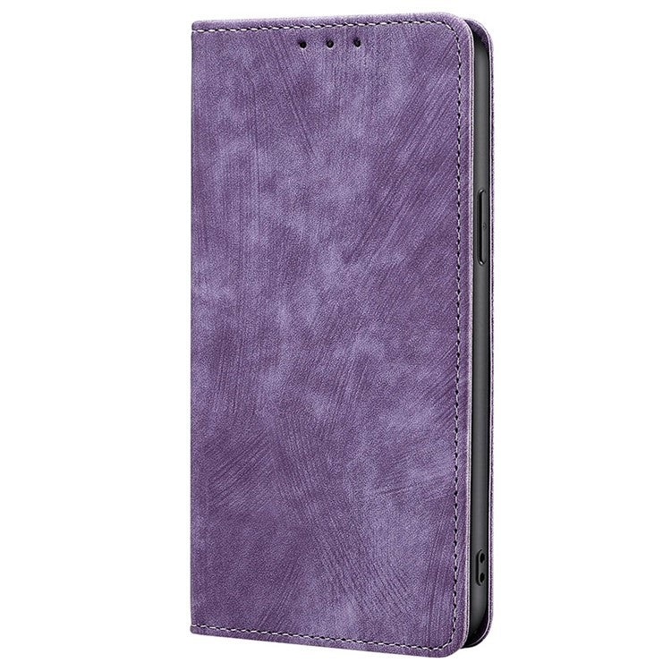 For Xiaomi 14 RFID Anti-theft Brush Magnetic Leather Phone Case(Purple) - 14 Cases by buy2fix | Online Shopping UK | buy2fix