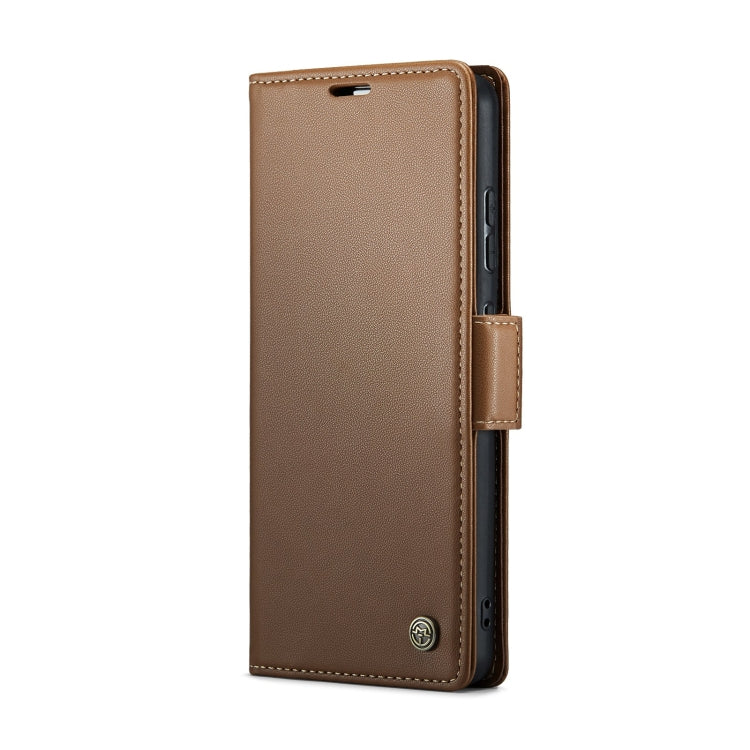 For Samsung Galaxy A51 4G/M40s CaseMe 023 Butterfly Buckle Litchi Texture RFID Anti-theft Leather Phone Case(Brown) - Galaxy Phone Cases by CaseMe | Online Shopping UK | buy2fix