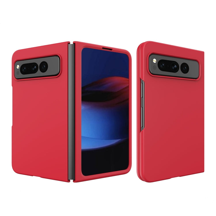 For Google Pixel Fold Oil-sprayed Integrated Phone Case(Red) - Google Cases by buy2fix | Online Shopping UK | buy2fix