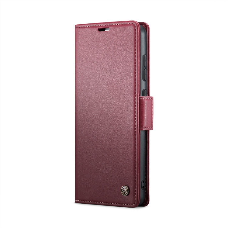 For Xiaomi Poco X6 Pro 5G/Redmi K70E 5G CaseMe 023 Butterfly Buckle Litchi Texture RFID Anti-theft Leather Phone Case(Wine Red) - K70E Cases by CaseMe | Online Shopping UK | buy2fix