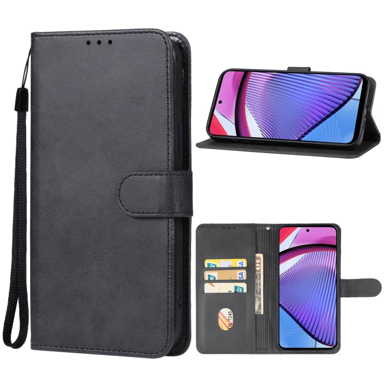 For Motorola Moto G Power 5G 2024 Leather Phone Case(Black) - Motorola Cases by buy2fix | Online Shopping UK | buy2fix