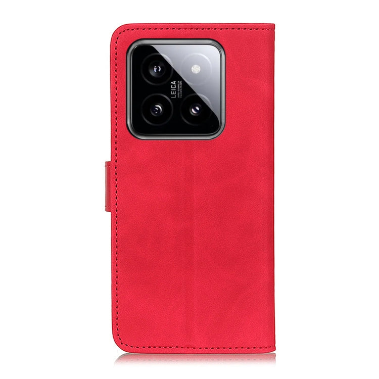 For Xiaomi 14 Pro KHAZNEH Retro Texture Flip Leather Phone Case(Red) - 14 Pro Cases by buy2fix | Online Shopping UK | buy2fix