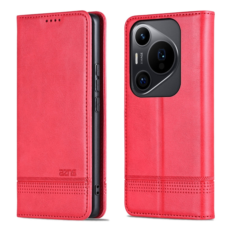 For Huawei Pura 70 Pro / 70 Pro+ AZNS Magnetic Calf Texture Flip Leather Phone Case(Red) - Huawei Cases by AZNS | Online Shopping UK | buy2fix