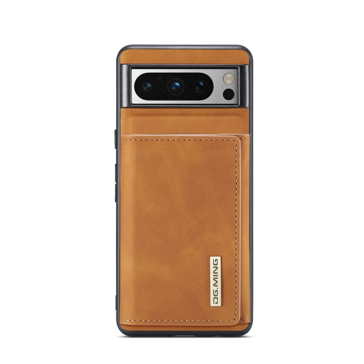 For Google Pixel 8 Pro DG.MING M1 Series 3-Fold Multi Card Wallet + Magnetic Phone Case(Brown) - Google Cases by DG.MING | Online Shopping UK | buy2fix