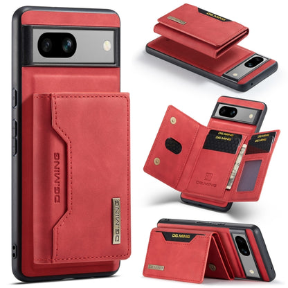 For Google Pixel 7A DG.MING M2 Series 3-Fold Multi Card Bag + Magnetic Phone Case(Red) - Google Cases by DG.MING | Online Shopping UK | buy2fix