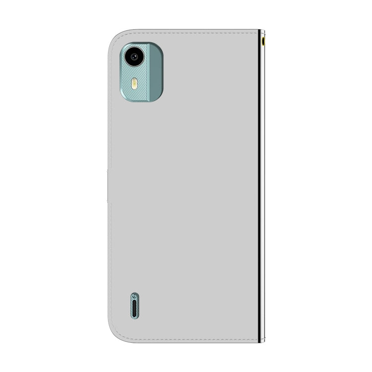 For Nokia C12 Imitated Mirror Surface Leather Phone Case(Silver) - Nokia Cases by buy2fix | Online Shopping UK | buy2fix