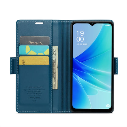 For OPPO A57 4G Global/A57s 4G Global CaseMe 023 Butterfly Buckle Litchi Texture RFID Anti-theft Leather Phone Case(Blue) - OPPO Cases by CaseMe | Online Shopping UK | buy2fix