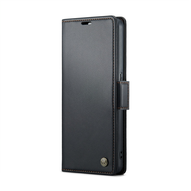 For OPPO Reno8 T 4G CaseMe 023 Butterfly Buckle Litchi Texture RFID Anti-theft Leather Phone Case(Black) - OPPO Cases by CaseMe | Online Shopping UK | buy2fix