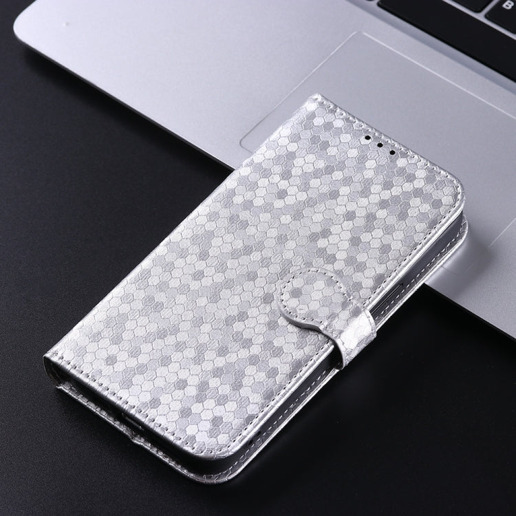 For Xiaomi Redmi Note 13 Pro 4G Global Honeycomb Dot Texture Leather Phone Case(Silver) - Note 13 Pro Cases by buy2fix | Online Shopping UK | buy2fix