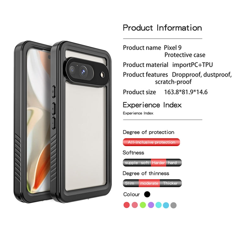 For Google Pixel 9 RedPepper Shockproof IP68 Waterproof PC + TPU Protective Case(Black) - Google Cases by RedPepper | Online Shopping UK | buy2fix