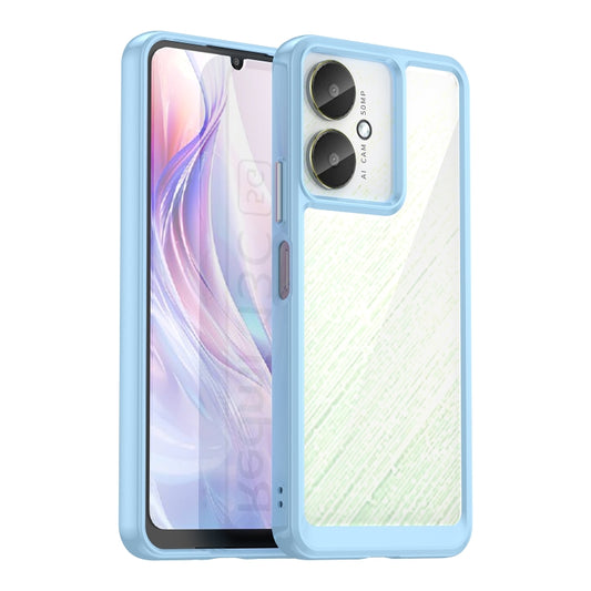 For Xiaomi Redmi 13C 5G Colorful Series Acrylic Hybrid TPU Phone Case(Blue) - 13C Cases by buy2fix | Online Shopping UK | buy2fix