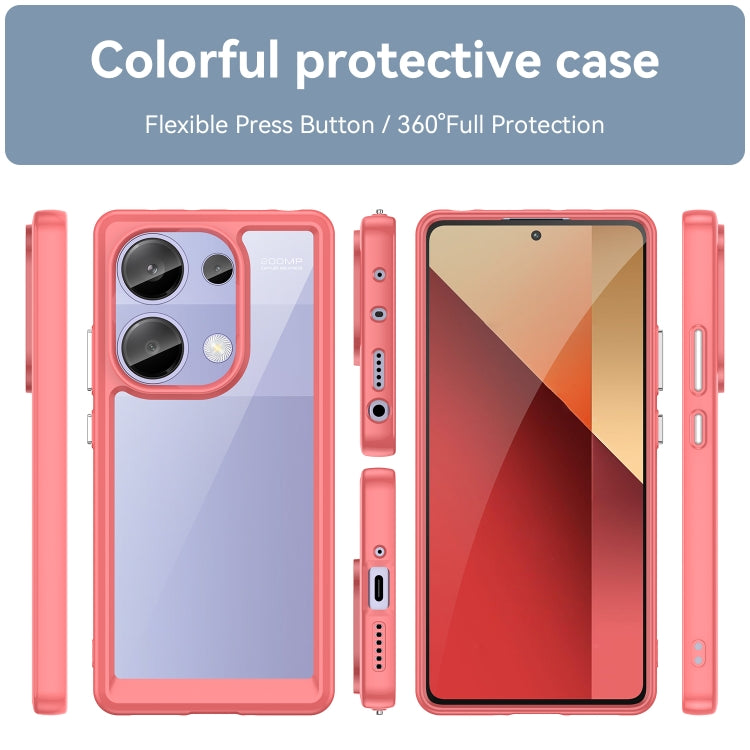 For Redmi Note 13 Pro 4G Global Colorful Series Acrylic Hybrid TPU Phone Case(Red) - Note 13 Pro Cases by buy2fix | Online Shopping UK | buy2fix