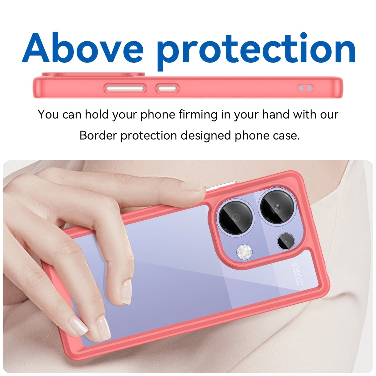For Redmi Note 13 Pro 4G Global Colorful Series Acrylic Hybrid TPU Phone Case(Red) - Note 13 Pro Cases by buy2fix | Online Shopping UK | buy2fix