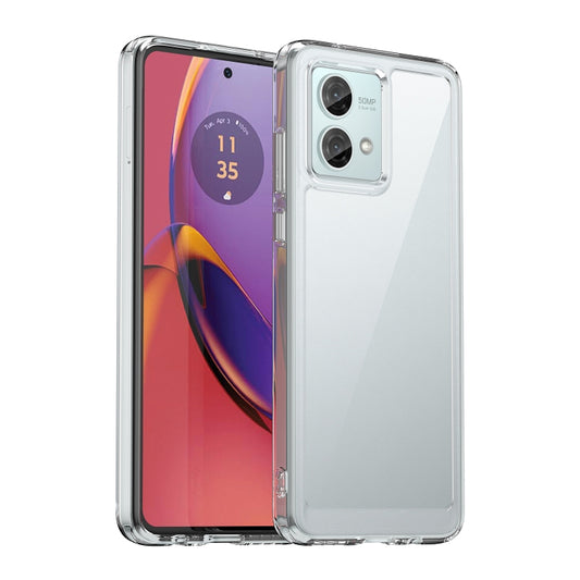 For Motorola Moto G84 Colorful Series Acrylic Hybrid TPU Phone Case(Transparent) - Motorola Cases by buy2fix | Online Shopping UK | buy2fix