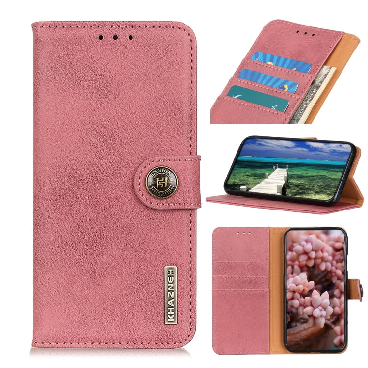 For Xiaomi Redmi Note 13 Pro+ KHAZNEH Cowhide Texture Flip Leather Phone Case(Pink) - Note 13 Pro+ Cases by buy2fix | Online Shopping UK | buy2fix