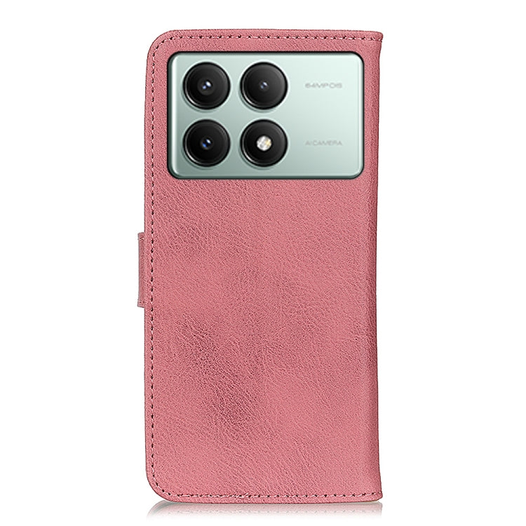 For Xiaomi Poco X6 Pro 5G/Redmi K70E KHAZNEH Cowhide Texture Flip Leather Phone Case(Pink) - K70E Cases by buy2fix | Online Shopping UK | buy2fix