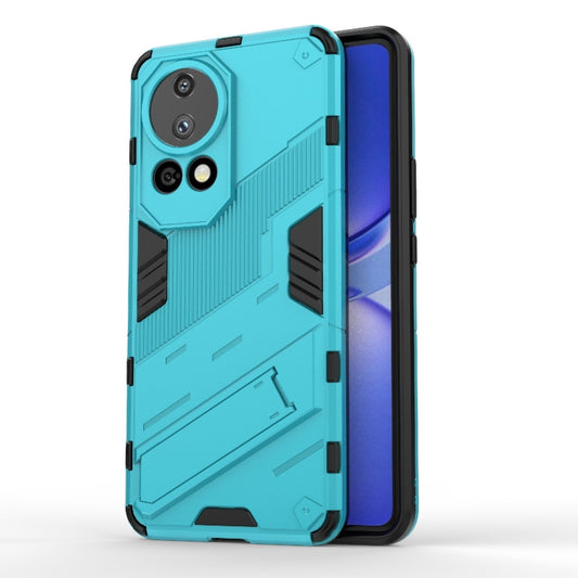 For Huawei nova 12 Pro Punk Armor 2 in 1 PC + TPU Phone Case with Holder(Blue) - Huawei Cases by buy2fix | Online Shopping UK | buy2fix