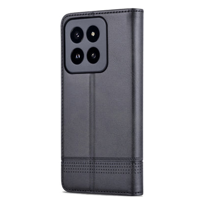 For Xiaomi 14 Pro AZNS Magnetic Calf Texture Flip Leather Phone Case(Black) - 14 Pro Cases by AZNS | Online Shopping UK | buy2fix