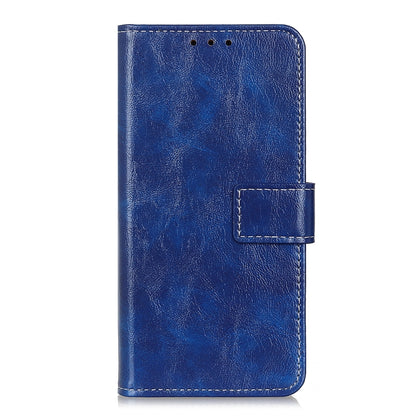 For iPhone 16 Pro Retro Crazy Horse Texture Horizontal Flip Leather Phone Case(Blue) - iPhone 16 Pro Cases by buy2fix | Online Shopping UK | buy2fix