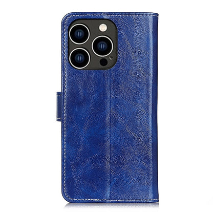 For iPhone 16 Pro Retro Crazy Horse Texture Horizontal Flip Leather Phone Case(Blue) - iPhone 16 Pro Cases by buy2fix | Online Shopping UK | buy2fix