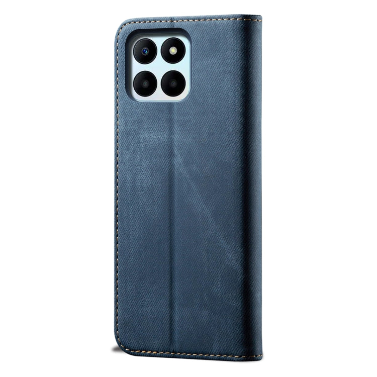 For Honor X6A Denim Texture Flip Leather Phone Case(Blue) - Honor Cases by buy2fix | Online Shopping UK | buy2fix