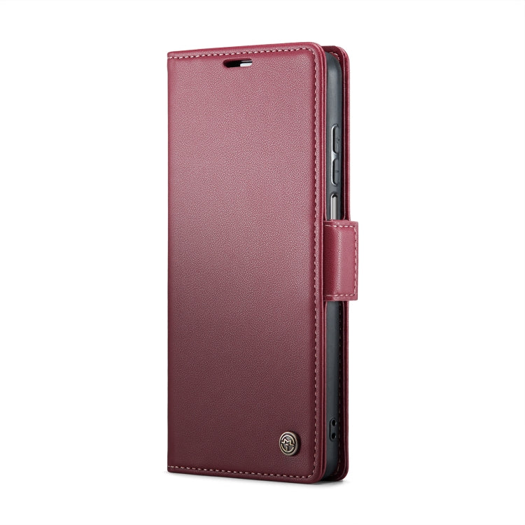 For Motorola Moto G Stylus 5G 2023 CaseMe 023 Butterfly Buckle Litchi Texture RFID Anti-theft Leather Phone Case(Wine Red) - Motorola Cases by CaseMe | Online Shopping UK | buy2fix