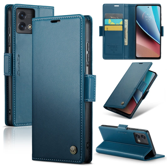 For Motorola Moto G Stylus 5G 2023 CaseMe 023 Butterfly Buckle Litchi Texture RFID Anti-theft Leather Phone Case(Blue) - Motorola Cases by CaseMe | Online Shopping UK | buy2fix