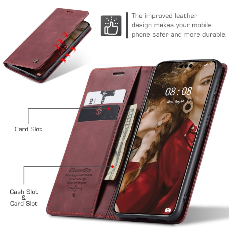 For Huawei Mate 60 Pro / 60 Pro+ CaseMe 013 Multifunctional Horizontal Flip Leather Phone Case(Wine Red) - Huawei Cases by CaseMe | Online Shopping UK | buy2fix