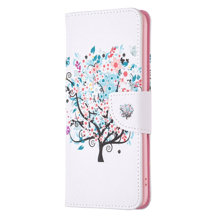 For iPhone 16 Pro Max Colored Drawing Pattern Leather Phone Case(Tree) - iPhone 16 Pro Max Cases by buy2fix | Online Shopping UK | buy2fix