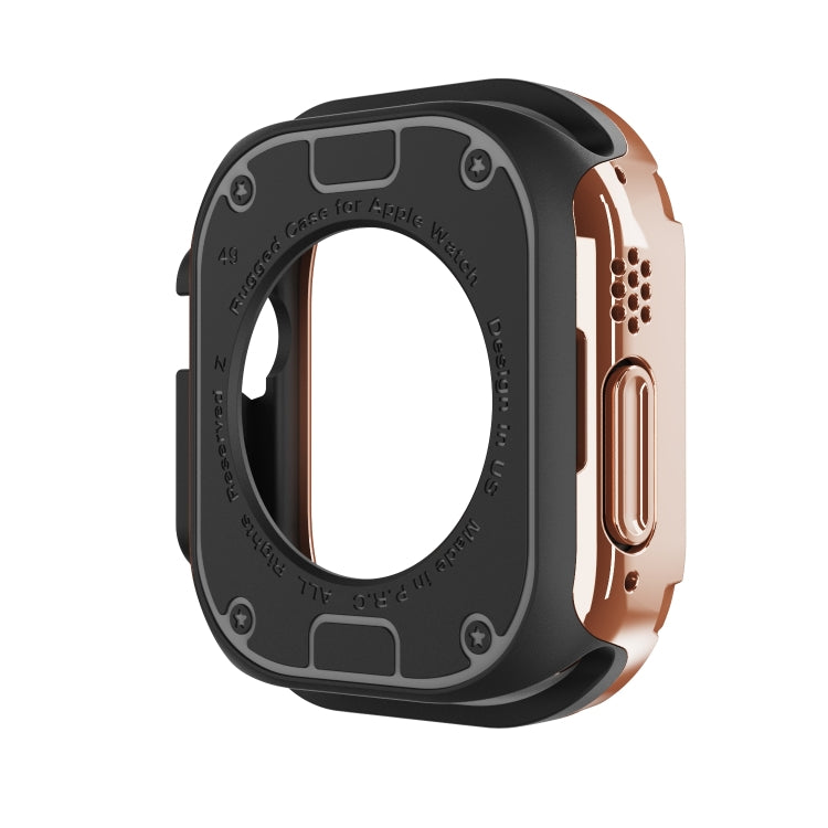 For Apple Watch Ultra 49mm 2-in-1 PC Hybrid TPU Armor Watch Case(Rose Gold) - Watch Cases by buy2fix | Online Shopping UK | buy2fix