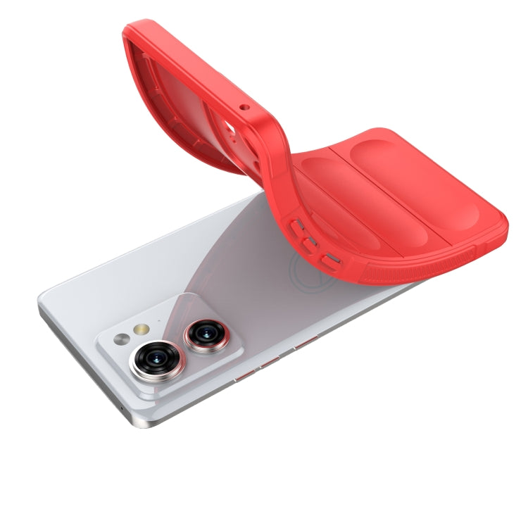 For Motorola Edge 40 5G Magic Shield TPU + Flannel Phone Case(Red) - Motorola Cases by buy2fix | Online Shopping UK | buy2fix