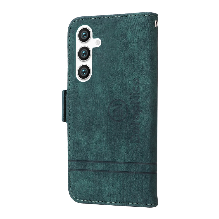 For Samsung Galaxy S24+ BETOPNICE Dual-side Buckle Leather Phone Case(Green) - Galaxy Phone Cases by BETOPNICE | Online Shopping UK | buy2fix