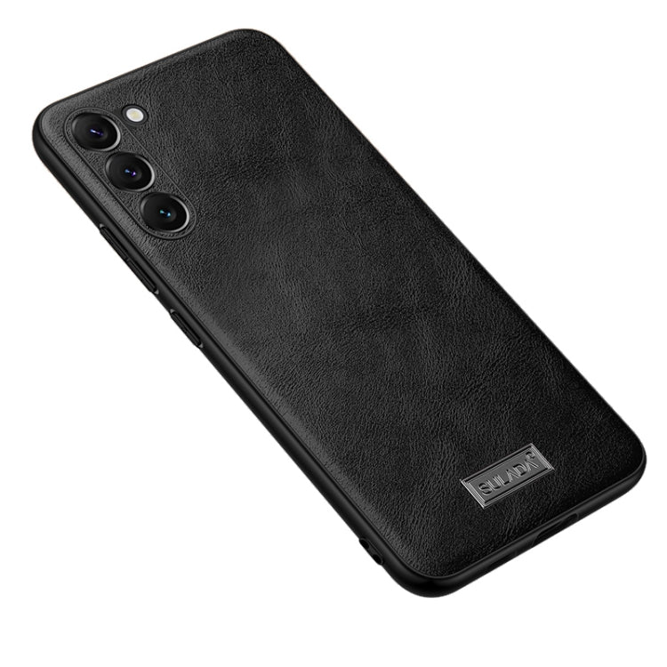 For Samsung Galaxy S24 5G SULADA Shockproof TPU + Handmade Leather Phone Case(Black) - Galaxy S24 5G Cases by SULADA | Online Shopping UK | buy2fix