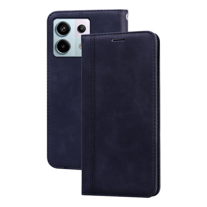 For Xiaomi Redmi Note 13 Pro 4G Frosted Business Magnetic Horizontal Flip PU Phone Case(Black) - Note 13 Pro Cases by buy2fix | Online Shopping UK | buy2fix