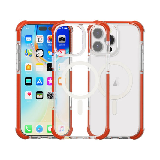 For iPhone 16 Pro Acrylic Magsafe Magnetic Shockproof Phone Case(Red) - iPhone 16 Pro Cases by buy2fix | Online Shopping UK | buy2fix