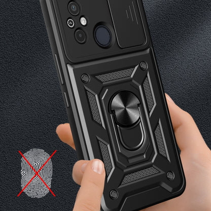 For Xiaomi Redmi 12 4G Sliding Camera Cover Design TPU Hybrid PC Phone Case(Mint Green) - Xiaomi Cases by buy2fix | Online Shopping UK | buy2fix
