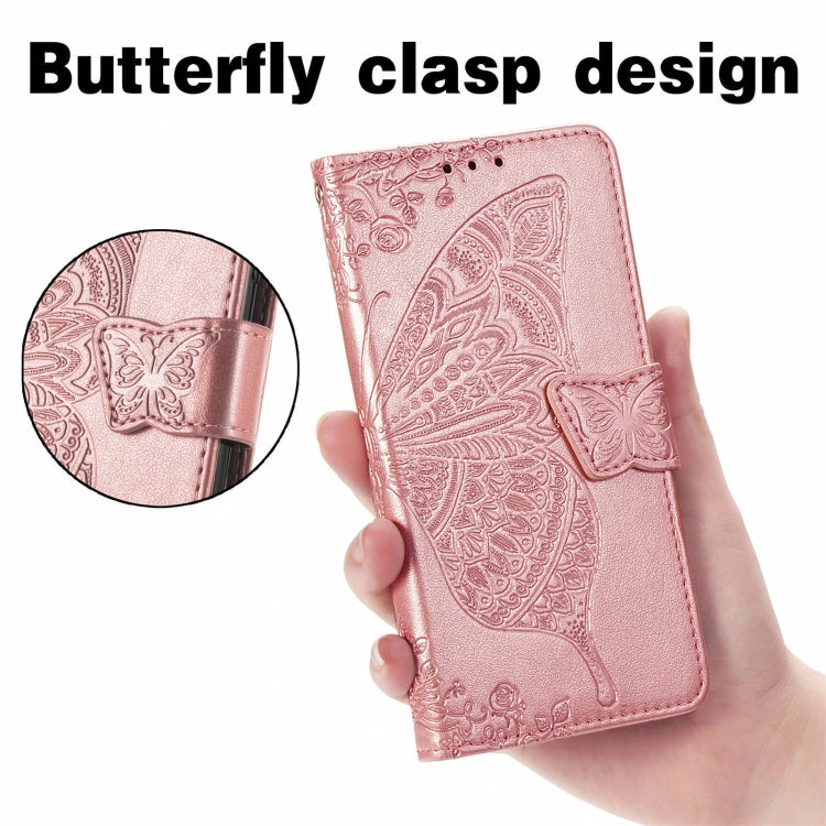 For Ulefone Note 16 Pro Butterfly Love Flower Embossed Leather Phone Case(Rose Gold) - Ulefone Cases by buy2fix | Online Shopping UK | buy2fix