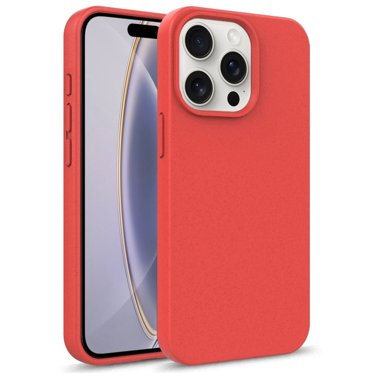 For iPhone 16 Pro Max Starry Series Shockproof Straw Material + TPU Protective Case(Red) - iPhone 16 Pro Max Cases by buy2fix | Online Shopping UK | buy2fix