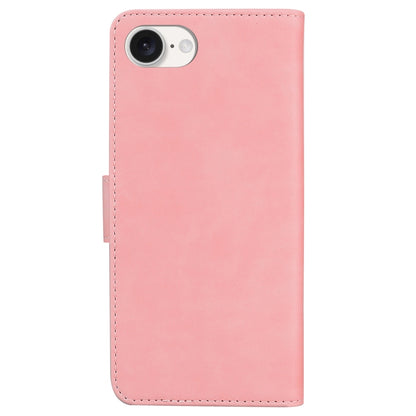 For iPhone SE 2024 Skin Feel Pure Color Flip Leather Phone Case(Pink) - More iPhone Cases by buy2fix | Online Shopping UK | buy2fix