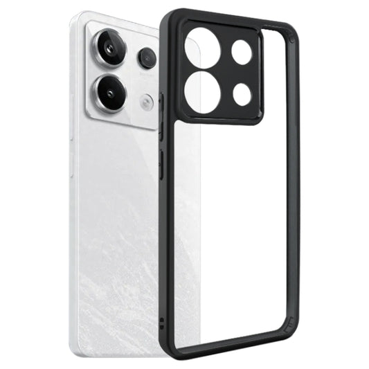 For Xiaomi Redmi Note 13 Pro 5G Frosted TPU + Transparent PC Phone Case(Black) - Note 13 Pro Cases by buy2fix | Online Shopping UK | buy2fix