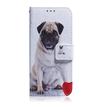 For iPhone 16 Plus Coloured Drawing Flip Leather Phone Case(Pug) - iPhone 16 Plus Cases by buy2fix | Online Shopping UK | buy2fix