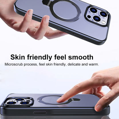 For iPhone 11 Pro Multifunctional MagSafe Holder Phone Case(Grey) - iPhone 11 Pro Cases by buy2fix | Online Shopping UK | buy2fix