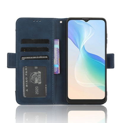 For Blackview Oscal C30 / C30 Pro Skin Feel Calf Texture Card Slots Leather Phone Case(Blue) - More Brand by buy2fix | Online Shopping UK | buy2fix