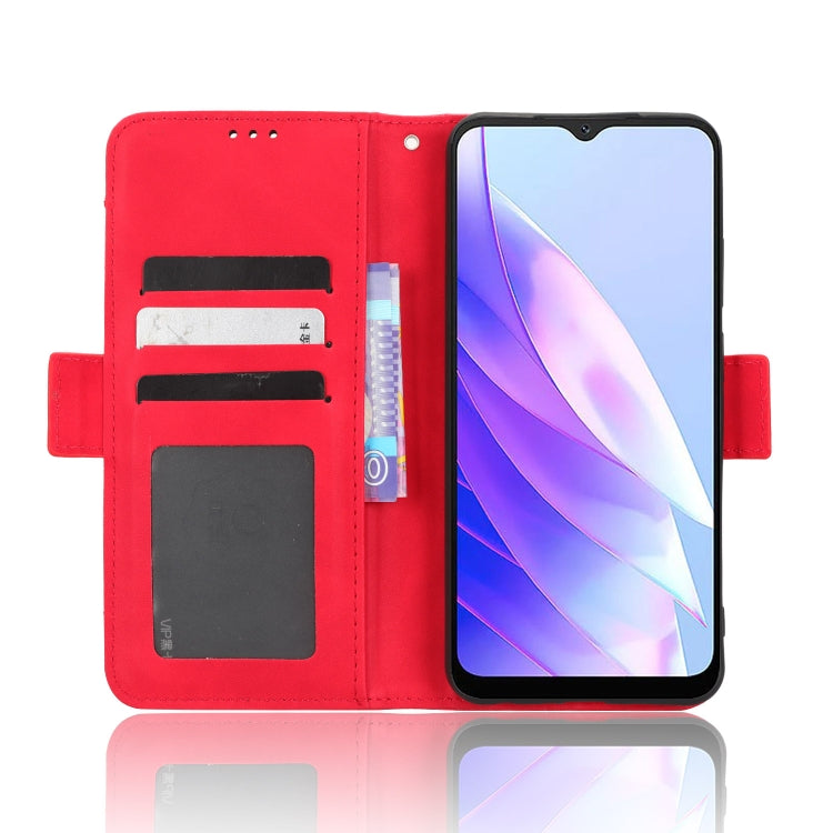 For Blackview A52 / A52 Pro Skin Feel Calf Texture Card Slots Leather Phone Case(Red) - More Brand by buy2fix | Online Shopping UK | buy2fix