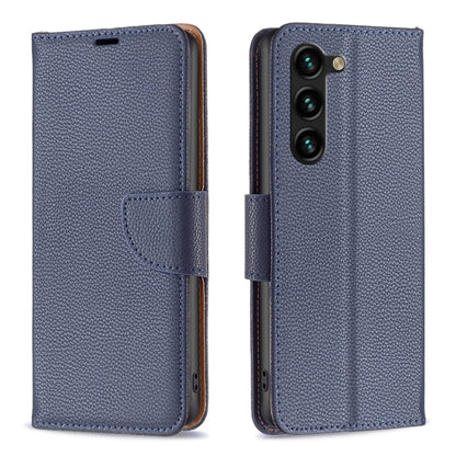 For Samsung Galaxy S24+ 5G Litchi Texture Pure Color Flip Leather Phone Case(Blue) - Galaxy S24+ 5G Cases by buy2fix | Online Shopping UK | buy2fix