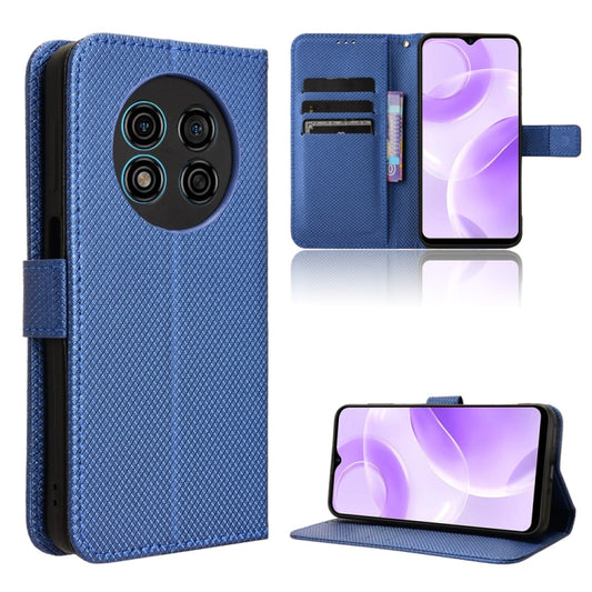 For Ulefone Note 15 Diamond Texture Leather Phone Case(Blue) - Ulefone Cases by buy2fix | Online Shopping UK | buy2fix