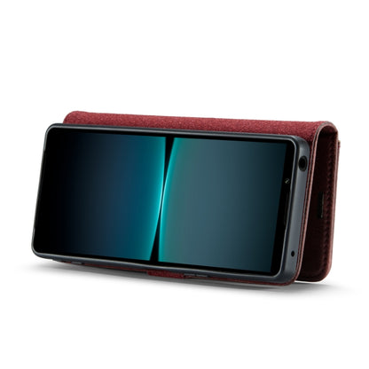 For Sony Xperia 1 V DG.MING Crazy Horse Texture Detachable Magnetic Leather Phone Case(Red) - Sony Cases by DG.MING | Online Shopping UK | buy2fix