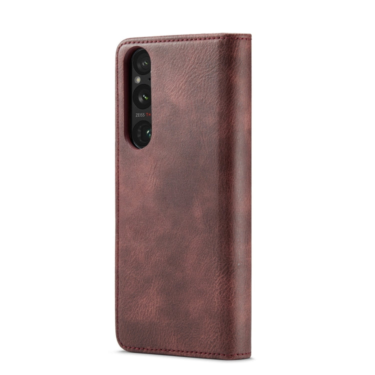 For Sony Xperia 1 VI DG.MING Crazy Horse Texture Detachable Magnetic Leather Phone Case(Red) - Sony Cases by DG.MING | Online Shopping UK | buy2fix