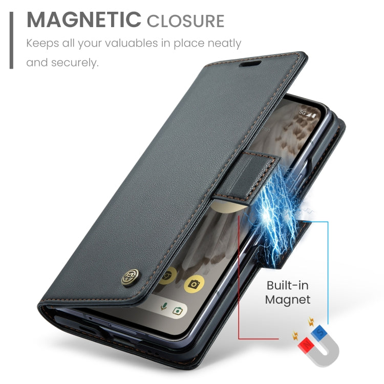 For Google Pixel Fold CaseMe 023 Butterfly Buckle Litchi Texture RFID Anti-theft Leather Phone Case(Black) - Google Cases by CaseMe | Online Shopping UK | buy2fix